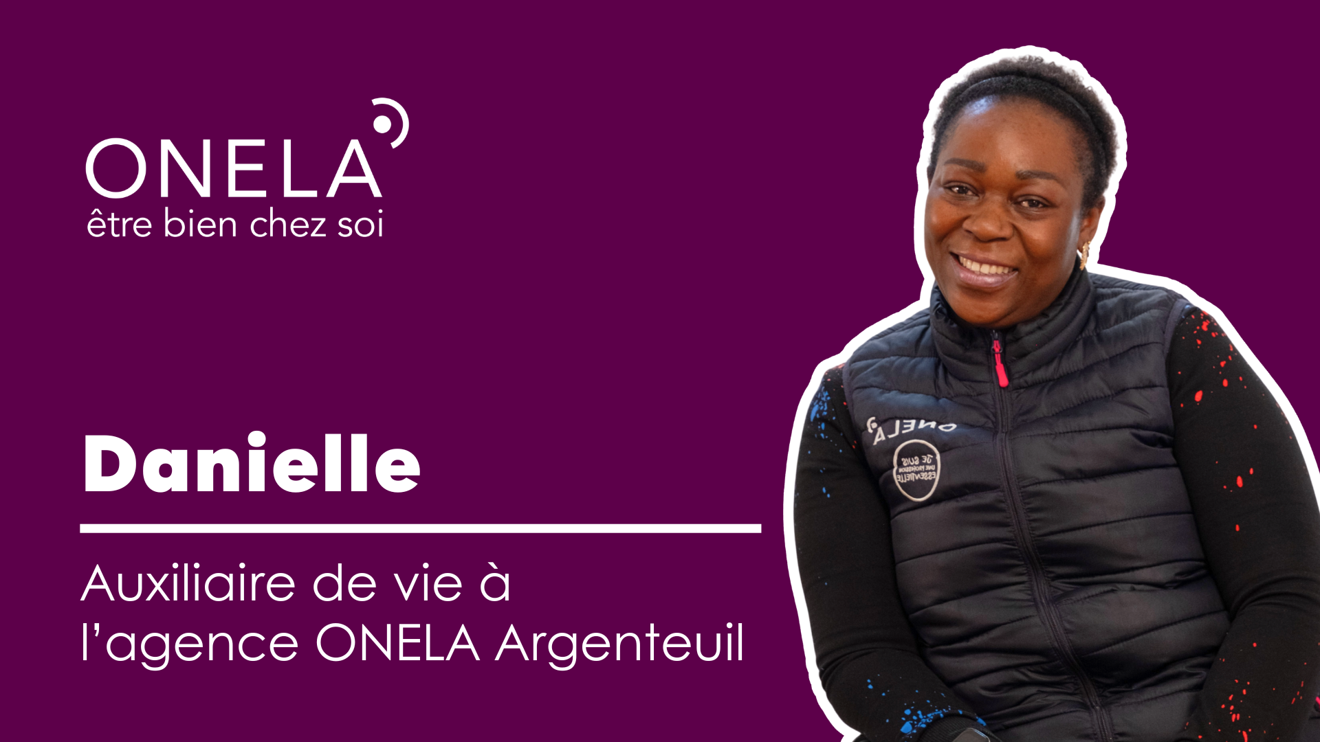 portrait de Danielle, auxiliaire de vie ONELA Argenteuil